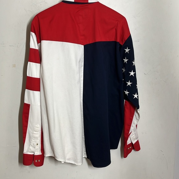 Scully American Flag Embroidered Western Long Sleeve Shirt Sz XXL - Picture 8 of 11